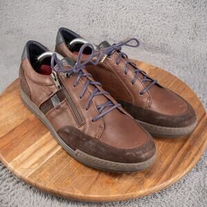 Fluchos Etna Leather Zip Up Sneaker Made in Spain EU 45 US Size 12